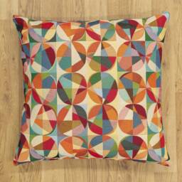 xl Retro Inspired Festival Tapestry Cushion. Multicoloured, Double Sided, 23
