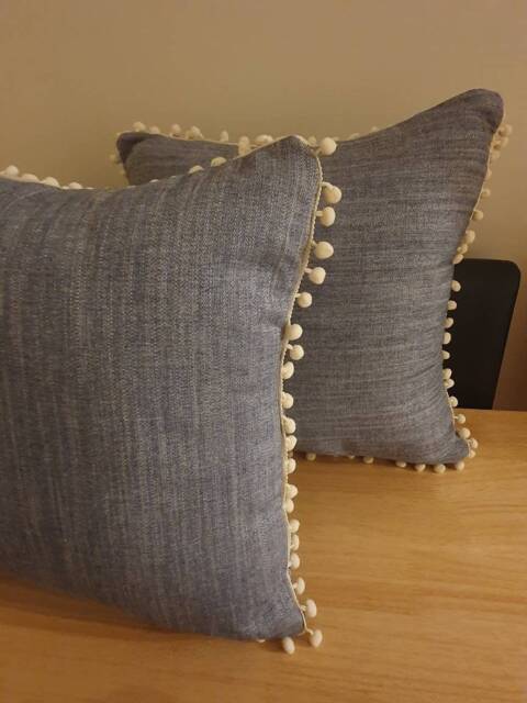 Luxury Bespoke Denim Cushion, 17 Inch With Choice Of Inner - image 1
