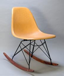 Eames Herman Miller Chair Rocker Base Black Frame Walnut - thumbnail 1