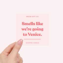 Venice Gifts - Surprise Trip Reveal Smells Like We Are Going To Candle Label - thumbnail 2