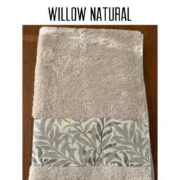 Guest Towel Ivory Cream Egyptian Cotton William Morris Trim/Willow Goldenlily/ Sweet Briar/ Rabbit Red Blue/ Bathroom Gifts - thumbnail 2