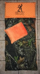Custom Appliqued Camo Nap Mat Cover, Blanket, Pillow & Case - thumbnail 3