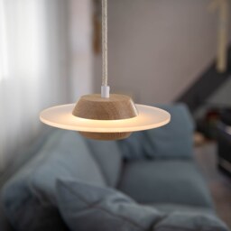Pendant Light - Pendant Lamp Dining Table Counter Oak Wood Plexiglas No. 10 Is Perfect For And - thumbnail 3