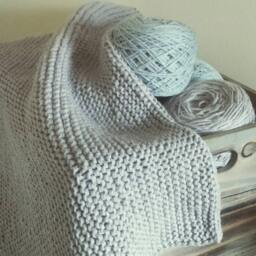 Chunky Hand Knit Baby Blanket Comforter - thumbnail 2
