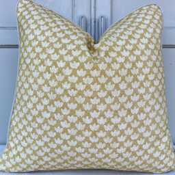 Cushions Made in Fermoie Eythorne Luxury Yellow Neutral Cotton Cushion Pillow Throw Cover - thumbnail 1