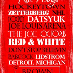 Detroit Redwings Print Or Canvas Housewarming Gift For Couple, Valentines Day Himvalentines Him - thumbnail 2