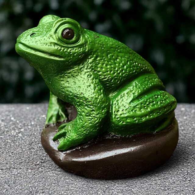 Unique Frog Sculpture Concrete Pool Figurine Cement Animal Decoration Handmade Statue Front Door Ornament Frog Lover Gift Yard Art - image 1