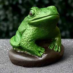Unique Frog Sculpture Concrete Pool Figurine Cement Animal Decoration Handmade Statue Front Door Ornament Frog Lover Gift Yard Art - thumbnail 4