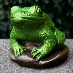 Unique Frog Sculpture Concrete Pool Figurine Cement Animal Decoration Handmade Statue Front Door Ornament Frog Lover Gift Yard Art - thumbnail 3