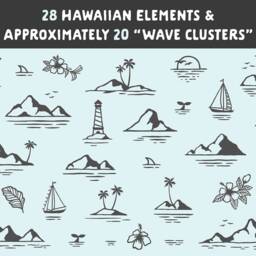 Hawaii Wall Decals - Beach Decor, Tropical Stickers, Palm Tree Decals, Floral Decal, Flower Stickers - thumbnail 2