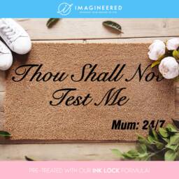 Mother's Day Doormat - Gift Thou Shall Not Test Me Housewarming For Her Custom Funny - thumbnail 1