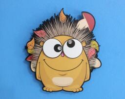 Funny Hedgehog - Moving Eyes Wall Clock