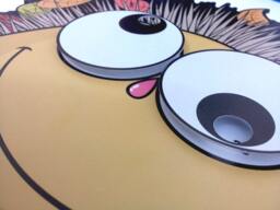 Funny Hedgehog - Moving Eyes Wall Clock - thumbnail 2