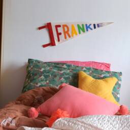Custom Felt Name Pennant Flag Kids Room Decor - thumbnail 2