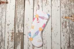 Vintage Quilt Christmas Stocking Pinwheel Joseph's Coat Design