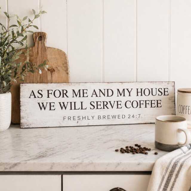 Coffee Bar Sign - Station Decor Kitchen Wall - image 1