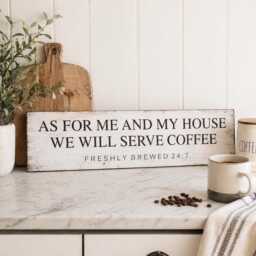 Coffee Bar Sign - Station Decor Kitchen Wall - thumbnail 1