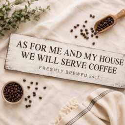 Coffee Bar Sign - Station Decor Kitchen Wall - thumbnail 4