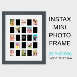 Instax Mini Photo Frame - Grey Wood, 25 Apertures - thumbnail 2