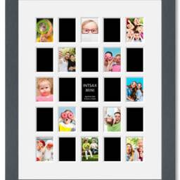 Instax Mini Photo Frame - Grey Wood, 25 Apertures - thumbnail 3
