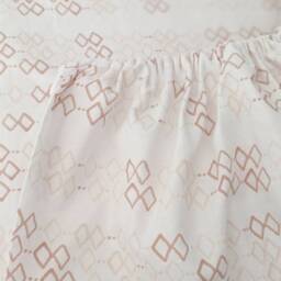 Blush Pink Geometric Fitted Crib Sheet Cotton Nursery Bedding - thumbnail 2