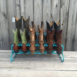 Horseshoe Boot Rack - Decor Art Storage Organizer Holds 6 Pairs Of Boots - thumbnail 2