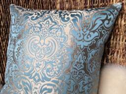 Palazzo Jacquard Decorative Cushion Cover, Elegant Sheen, Oriental Ornaments, High-Quality Designer Fabric, Cover Pillow, Luxury, 50 X cm
