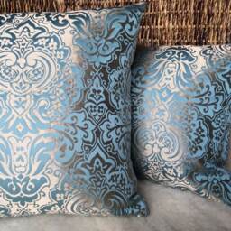 Palazzo Jacquard Decorative Cushion Cover, Elegant Sheen, Oriental Ornaments, High-Quality Designer Fabric, Cover Pillow, Luxury, 50 X cm - thumbnail 3