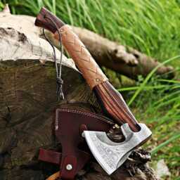 Viking Axe, Carbon Steel Personalized Axe in Hand Forged For Wall Decoration, Custom Made Camping, Axe - thumbnail 2