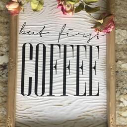 Quotes Wall Art Framed - But First Coffee - Handmade Farm Style Sign-Rustic Unique D??cor - thumbnail 3