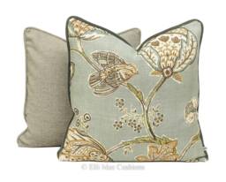 William Morris Theodosia Luxury Designer Grey Vintage Cushion Throw Sofa Pillow Cover - thumbnail 1