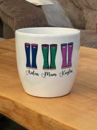 Personalised Plant Pot, Personalised Pot, Plant, Mothers Day Gift, Worlds Best Mummy, Mum Nanny Welly, Birthday