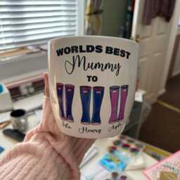 Personalised Plant Pot, Personalised Pot, Plant, Mothers Day Gift, Worlds Best Mummy, Mum Nanny Welly, Birthday - thumbnail 4