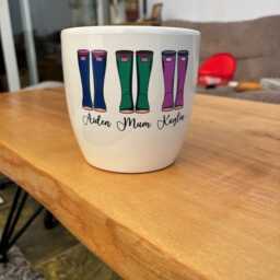 Personalised Plant Pot, Personalised Pot, Plant, Mothers Day Gift, Worlds Best Mummy, Mum Nanny Welly, Birthday - thumbnail 2