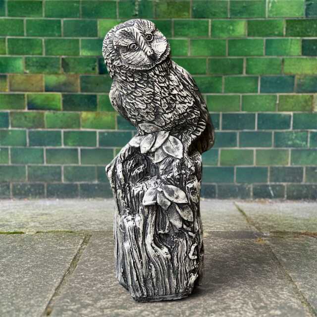 Handmade Concrete Owl Sculpture Stone Bird Figure Outdoor Decoration Cement Wild Animal Statue Patio Lawn Art Owl Lover Gift - image 1