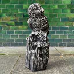 Handmade Concrete Owl Sculpture Stone Bird Figure Outdoor Decoration Cement Wild Animal Statue Patio Lawn Art Owl Lover Gift - thumbnail 4