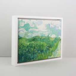 White - 22mm Deep Tray Frame For Canvas. Standard Sizes. Floating Effect. Wooden Frame. Floater Canvases. Open Grain - thumbnail 2