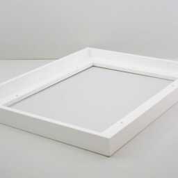 White - 22mm Deep Tray Frame For Canvas. Standard Sizes. Floating Effect. Wooden Frame. Floater Canvases. Open Grain - thumbnail 3
