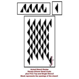 Navajo Allover Stencil - Small Reusable Stencils For Diy Wall Decor Better Than Wallpaper - thumbnail 4