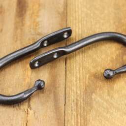 Small Forged Iron Curtain Tie Backs - Ball End Holdbacks, Pair - thumbnail 3