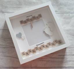 Pregnancy Announcement Frame Grandparents Gift, Baby Scan Photo Frame