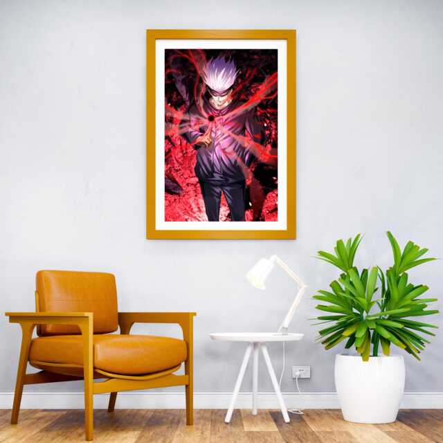 Satoru Gojo Poster Jujutsu Kaisen Anime Wall Art - Vibrant Colors - image 1