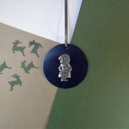 Toad Christmas Decoration - Wind in The Willows Hanging Wooden Ornament Woodland Rustic - thumbnail 2