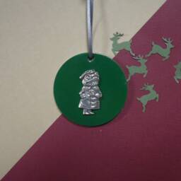 Toad Christmas Decoration - Wind in The Willows Hanging Wooden Ornament Woodland Rustic - thumbnail 3