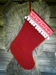 Christmas Stocking Personalized Burlap Gift Decor Holiday Ornament Scandinavian