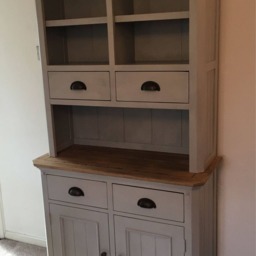 Sold Please Contact For Custom Orders - Solid Oak Wooden Welsh Dresser, Top & Bottom, Complete Unit, Can Be Customised To Any Colour, This - thumbnail 2