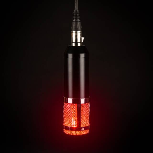Hanging Studio Microphone Lamp - On Air Edition/Producer Gift Music Studio Red Light Cool Industrial Design Pendant - image 1