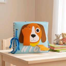Adorable Quiet Book For Baby - Unique Gifts 1 Year Olds Minimoms - thumbnail 4
