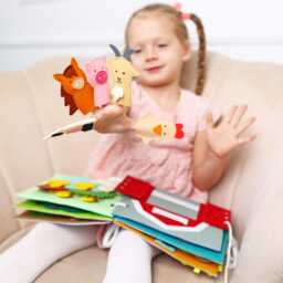 Adorable Quiet Book For Baby - Unique Gifts 1 Year Olds Minimoms - thumbnail 2
