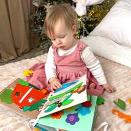 Adorable Quiet Book For Baby - Unique Gifts 1 Year Olds Minimoms - thumbnail 1